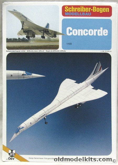 Schreiber-Bogen 1/100 Concorde Supersonic Airliner Air France, JFS-72426 plastic model kit